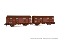 Arnold HN6570 - N - 2-tlg. Set gedeckte Güterwagen Kv Permaplex, SNCF, Ep. III